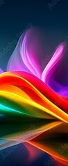 Samolepka na dveře fólie 90 x 220, 607348262 - Abstract colorful smoke on a black background