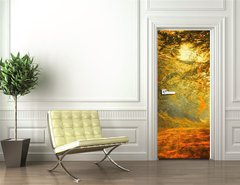 Samolepka na dvee flie 90 x 220, 60738927 - Autumn in the forest