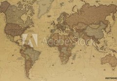 Fototapeta174 x 120  Ancient world map, 174 x 120 cm
