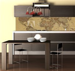 Fototapeta do kuchyně fólie 260 x 60, 60784042 - Ancient world map - Mapa starověkého světa