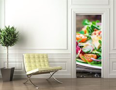 Samolepka na dvee flie 90 x 220  Chicken Salad, 90 x 220 cm