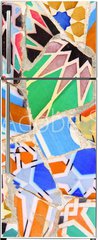 Samolepka na lednici fólie 80 x 200, 60928909 - Barcelona, Spain - Gaudi mosaic - Barcelona, ??Španělsko