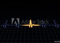 Fototapeta plátno 160 x 116, 6118302 - Heart machine display - Zobrazení displeje srdce