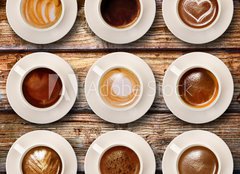 Fototapeta papír 254 x 184, 61202089 - tazzine di caff collage su legno - tazzine di caff koláž su legno