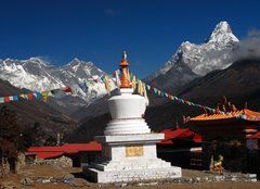 Fototapeta pltno 160 x 116, 6123732 - Stupa with prayer flags