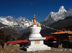 Fototapeta pltno 330 x 244, 6123732 - Stupa with prayer flags