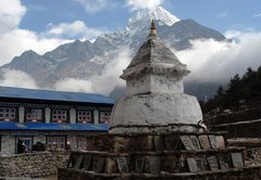 Fototapeta145 x 100  Stupa with Om Ma Ne Pad Me Hum stones, 145 x 100 cm