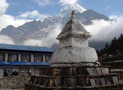 Fototapeta pltno 330 x 244, 6123816 - Stupa with Om Ma Ne Pad Me Hum stones