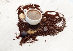 Samolepka flie 145 x 100, 61314951 - Coffee heart