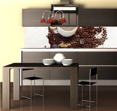Fototapeta do kuchyn flie 260 x 60, 61314951 - Coffee heart