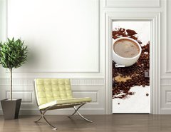 Samolepka na dvee flie 90 x 220, 61314951 - Coffee heart