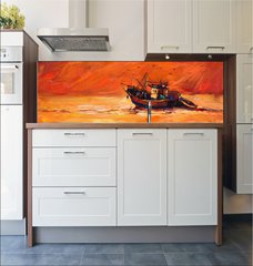 Fototapeta do kuchyn flie 180 x 60  Fishing boat, 180 x 60 cm