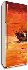 Samolepka na lednici flie 80 x 200, 61699570 - Fishing boat