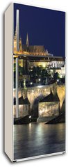 Samolepka na lednici flie 80 x 200, 61900085 - Vltava river, Charles Bridge and St. Vitus Cathedral at night