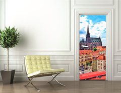 Samolepka na dvee flie 90 x 220  Brno view , 90 x 220 cm