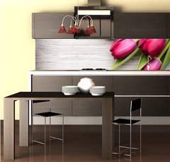 Fototapeta do kuchyn flie 260 x 60  Tulip., 260 x 60 cm