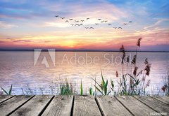 Fototapeta pltno 174 x 120, 62496449 - el lago de las nubes de colores