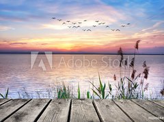 Samolepka flie 270 x 200, 62496449 - el lago de las nubes de colores