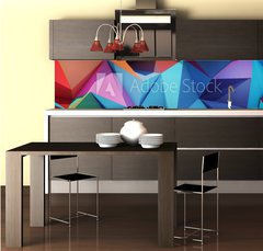 Fototapeta do kuchyn flie 260 x 60, 62526017 - Abstract geometric background