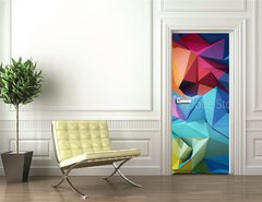 Samolepka na dvee flie 90 x 220, 62526017 - Abstract geometric background