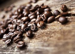 Fototapeta plátno 160 x 116, 62551378 - Coffee on Wood - Káva na dřevo