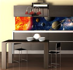 Fototapeta do kuchyně fólie 260 x 60, 62636112 - Solar system - Sluneční Soustava