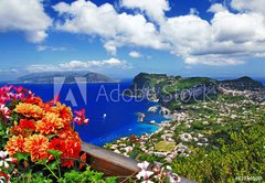 Samolepka flie 145 x 100, 62746100 - beautiful Capri island - Italian travel series - krsn ostrov Capri