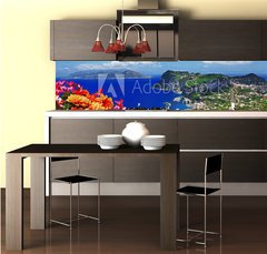 Fototapeta do kuchyn flie 260 x 60  beautiful Capri island  Italian travel series, 260 x 60 cm