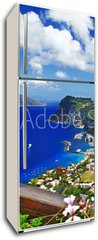 Samolepka na lednici flie 80 x 200  beautiful Capri island  Italian travel series, 80 x 200 cm