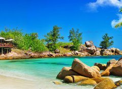 Samolepka flie 100 x 73  luxury tropical holidays  Seychelles islands, 100 x 73 cm