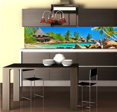 Fototapeta do kuchyn flie 260 x 60  luxury tropical holidays  Seychelles islands, 260 x 60 cm