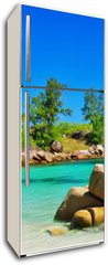 Samolepka na lednici flie 80 x 200  luxury tropical holidays  Seychelles islands, 80 x 200 cm