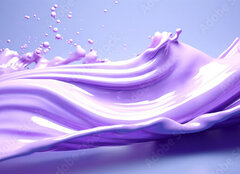 Fototapeta plátno 160 x 116, 628987228 - Abstract purple fluid art in bright colors. Lavender background for advertising cosmetic products.Generative Ai content.