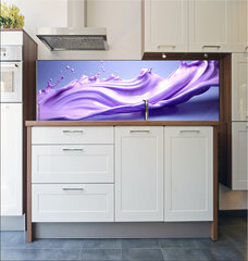 Fototapeta do kuchyn flie 180 x 60, 628987228 - Abstract purple fluid art in bright colors. Lavender background for advertising cosmetic products.Generative Ai content.