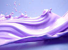 Fototapeta pltno 330 x 244, 628987228 - Abstract purple fluid art in bright colors. Lavender background for advertising cosmetic products.Generative Ai content.