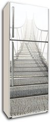 Samolepka na lednici flie 80 x 200  Rope Bridge Above The Clouds, 80 x 200 cm