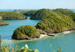 Samolepka flie 145 x 100, 6309032 - Arial view from Govenors Island, Hundred Islands resort