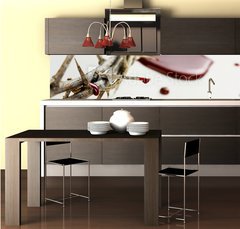 Fototapeta do kuchyn flie 260 x 60  Drops of Blood, 260 x 60 cm