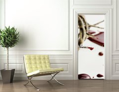 Samolepka na dvee flie 90 x 220  Drops of Blood, 90 x 220 cm
