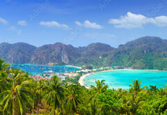 Fototapeta vliesov 145 x 100, 63161096 - Panorama of Phi phi island, Krabi, Southern of Thailand.