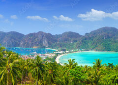 Samolepka flie 200 x 144, 63161096 - Panorama of Phi phi island, Krabi, Southern of Thailand.