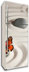 Samolepka na lednici fólie 80 x 200, 63675122 - Zen rocks with butterfly - Zen skály s motýlem