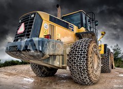 Samolepka flie 100 x 73  Construction machine, 100 x 73 cm