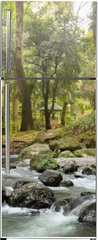 Samolepka na lednici flie 80 x 200  forest waterfall, 80 x 200 cm