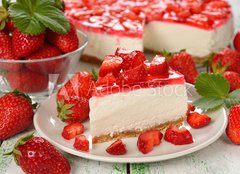 Fototapeta160 x 116  strawberry cheesecake, 160 x 116 cm