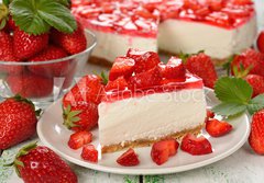 Fototapeta184 x 128  strawberry cheesecake, 184 x 128 cm