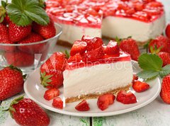 Fototapeta270 x 200  strawberry cheesecake, 270 x 200 cm