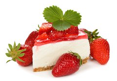 Fototapeta vliesov 145 x 100, 64315866 - strawberry cheesecake