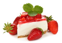 Fototapeta184 x 128  strawberry cheesecake, 184 x 128 cm