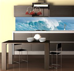 Fototapeta do kuchyn flie 260 x 60, 6433940 - cresting wave